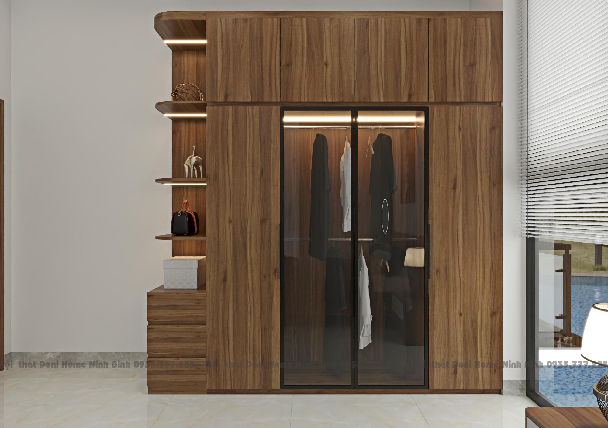 Tủ quần áo không tay nắm hót nhất hiện nay TA04